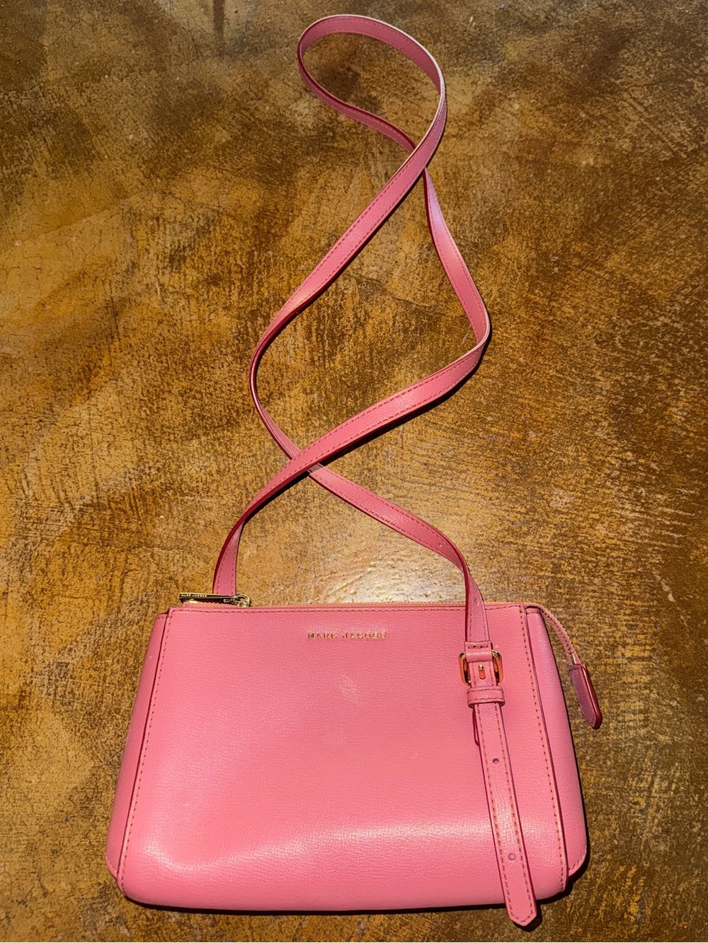 Marc Jacobs Pink Leather Crossbody Bag with Adjustable Strap